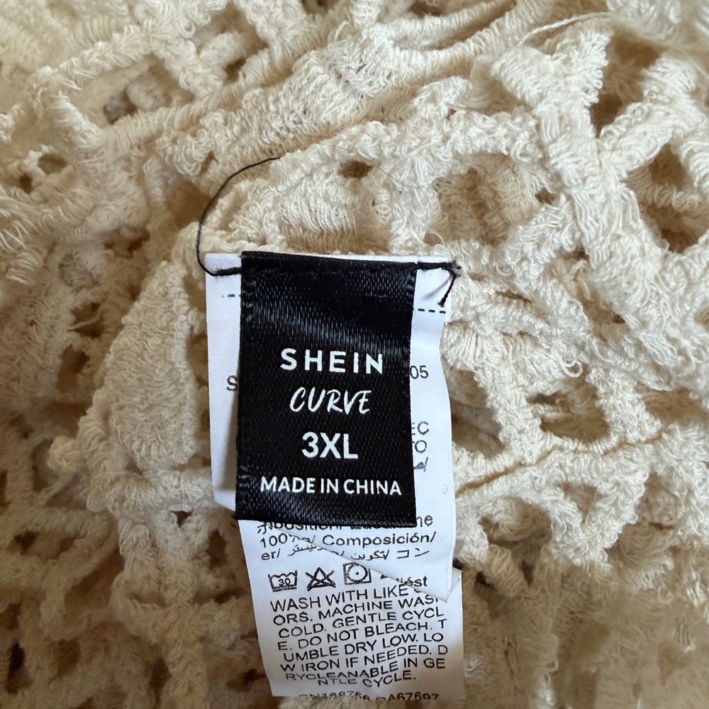 SHEIN Beige Crochet Knit Top - Picture 5 of 5